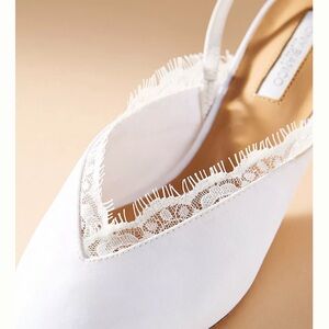 Tony Bianco White Lace Heels